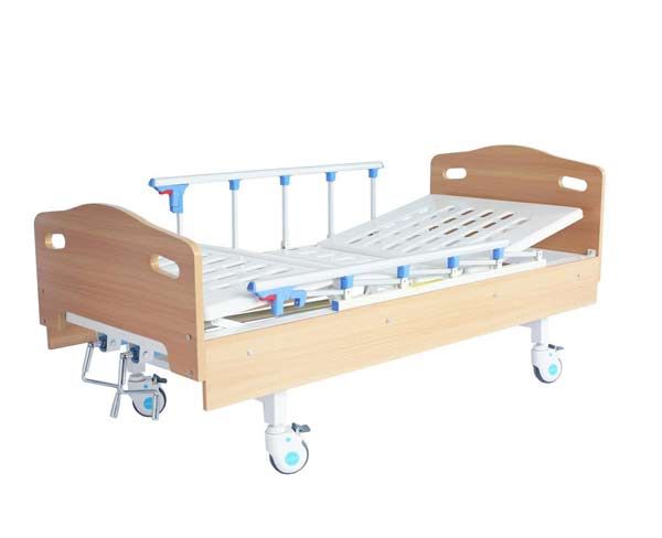E1實(shí)木兩功能護(hù)理床（四腳剎車、五檔護(hù)欄）